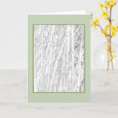 Carte de vœux vierge 'Zen Bamboo' (Fleur jaune)