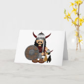 Carte de voeux Viking (Fleur jaune)