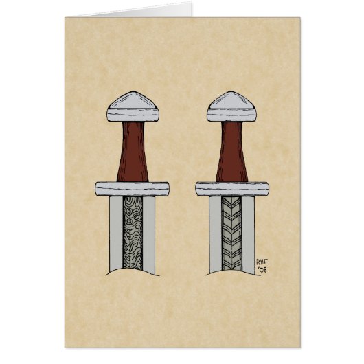 Carte de voeux Viking Sword Motif Welding (Devant)