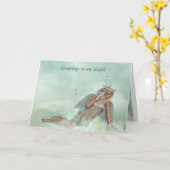 Carte de voeux vilaine d'ange (Fleur jaune)