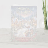 Carte de vœux Village de Noël (Dos)