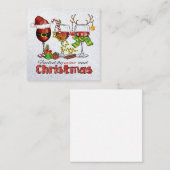 Carte de voeux Vin et Noël (Devant / Derrière)