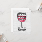 Carte de voeux Vin Vin - Vin Drôle (Devant/Arrière en situation)