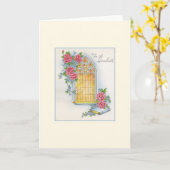Carte de voeux vintage (Fleur jaune)