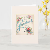 Carte de voeux vintage (Fleur jaune)