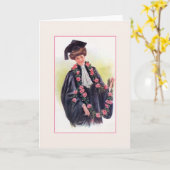 Carte de voeux vintage (Fleur jaune)