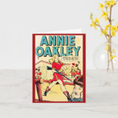 Carte de voeux vintage "Annie Oakley" (Fleur jaune)