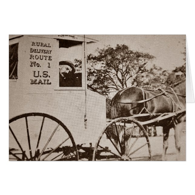 Carte de voeux vintage aux États-Unis (Devant horizontal)