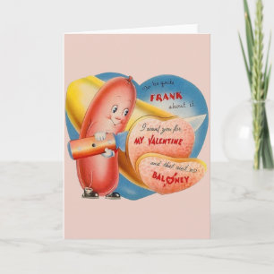 Carte de voeux vintage Baloney Valentine's Day