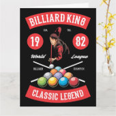 Carte de voeux vintage Billiard Mancave (Fleur jaune)