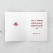 Carte de vœux vintage bonhommes de neige pour les  (Intérieur)