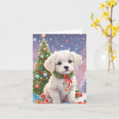 Carte de vœux vintage Bonne Année (Fleur jaune)