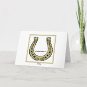 Carte de voeux Vintage Cheval (Dos)