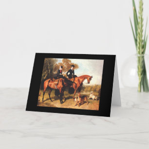 Carte de voeux Vintage Cheval