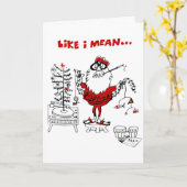 Carte de voeux Vintage Christmas Beatnik (Fleur jaune)