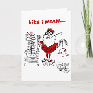 Carte de voeux Vintage Christmas Beatnik