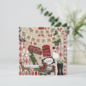 Carte de voeux Vintage Christmas Flat (Debout devant)