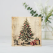 Carte de voeux Vintage Christmas Tree (Debout devant)