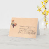 Carte de voeux vintage d'amis de thanksgiving (Fleur jaune)