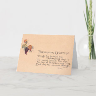 Carte de voeux vintage d'amis de thanksgiving