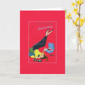 Carte de voeux vintage d'anniversaire de (Fleur jaune)