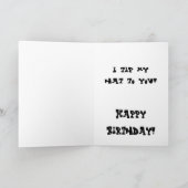 Carte de voeux vintage d'anniversaire de chat de (Intérieur)