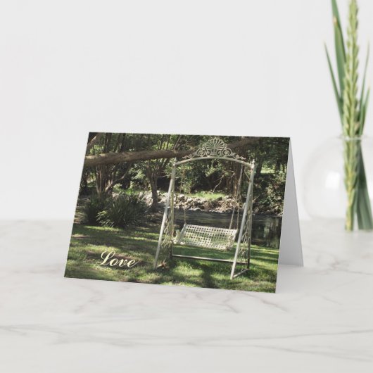 Carte de voeux vintage de causeuse (Devant)