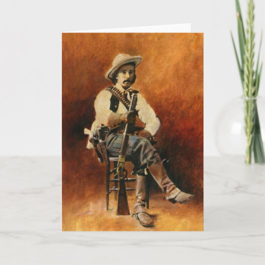 Carte de voeux vintage de cowboy (Devant)