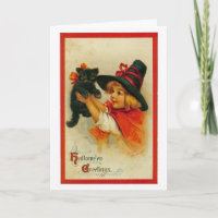 Carte de voeux vintage de Halloween
