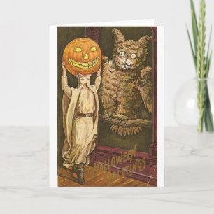 Carte de voeux vintage de Halloween