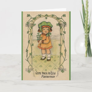 Carte de voeux vintage de jour de Mavourneen St