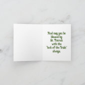 Carte de vœux vintage de la Saint-Patrick (Intérieur)