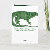 Carte de voeux vintage de Lizard (Dos)