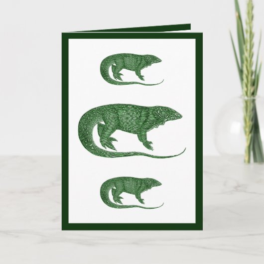 Carte de voeux vintage de Lizard (Devant)