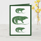 Carte de voeux vintage de Lizard (Fleur jaune)