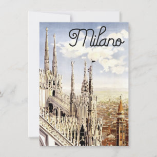 Carte de voeux vintage de Milan