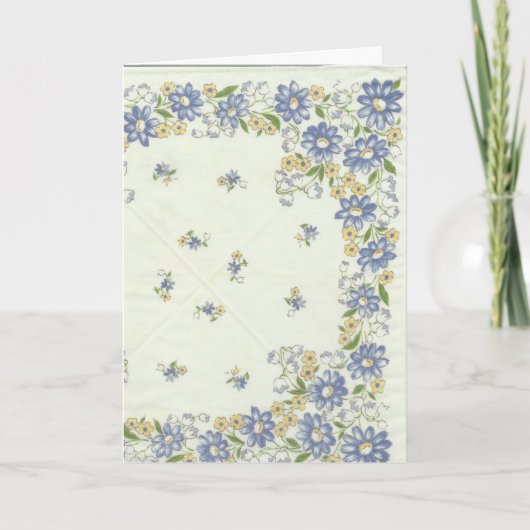 Carte de voeux vintage de mouchoir (Devant)