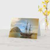 Carte de voeux vintage de navire ! (Fleur jaune)