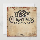 Carte de voeux Vintage de Noël (Dos)