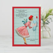 Carte de voeux Vintage de Noël (Debout devant)