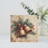 Carte de voeux Vintage de Noël (Debout devant)