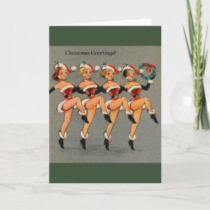 Carte de voeux vintage de Noël de ch?ur