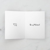 CARTE DE VOEUX VINTAGE "DE PARTIE DE SAINT (Intérieur)