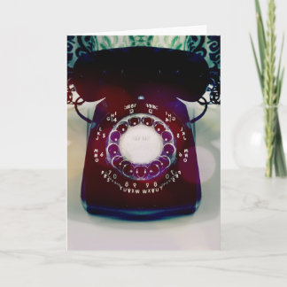 Carte de voeux vintage de téléphone