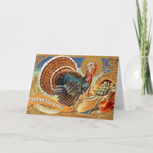 Carte de voeux Vintage de Thanksgiving (Devant)