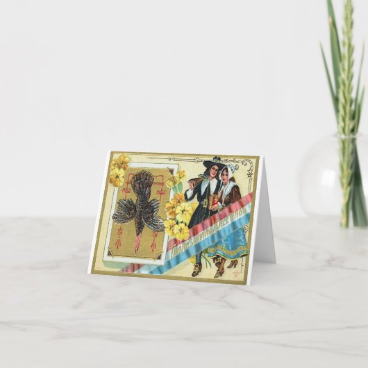 Carte de vœux vintage de Thanksgiving (Devant)