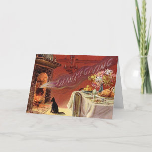 Carte de voeux vintage de thanksgiving
