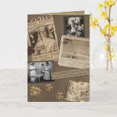 Carte de voeux vintage d'infirmière (Fleur jaune)