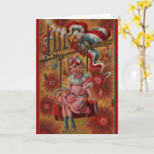 Carte de voeux vintage du 4 juillet (Fleur jaune)