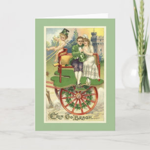 Carte de voeux vintage du jour de St Patrick